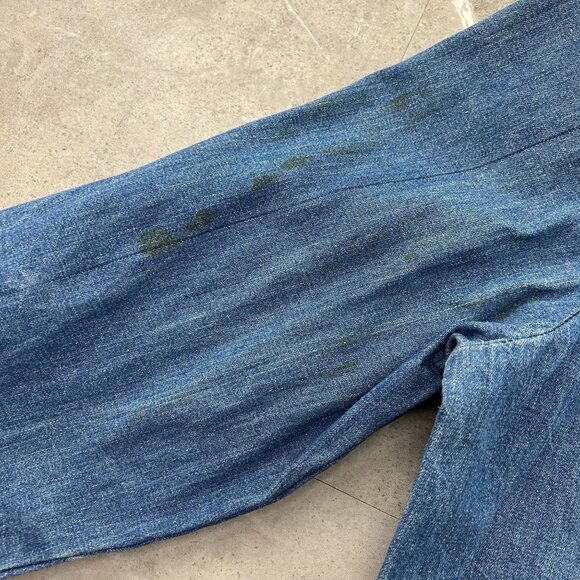 70S VINTAGE WRANGLER JEAN JACKET MENS LARGE BLUE DENIM WESTERN WORKWEAR - Picture 8 of 12